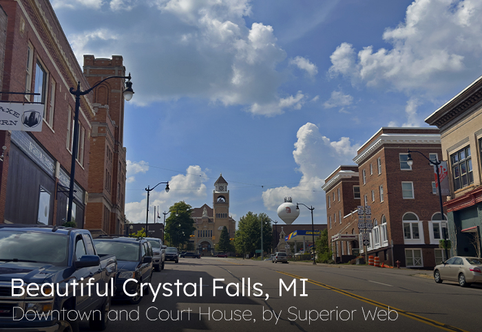 Downtown Crystal Falls in Summer